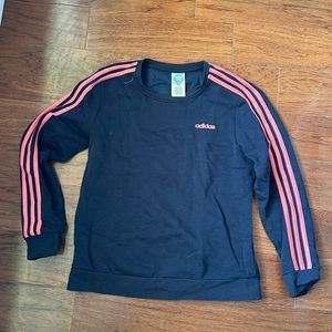 Adidas navy/pink crewneck
